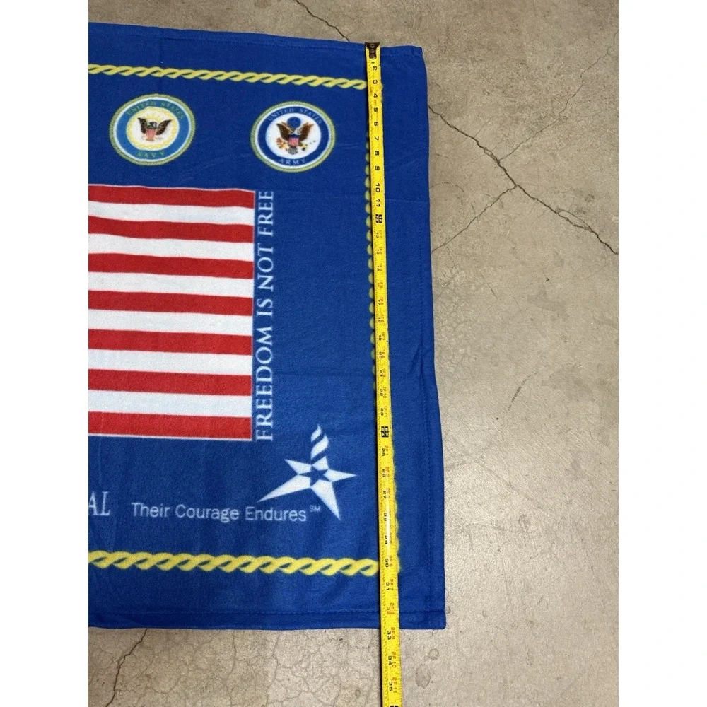 THE AMERICAN VETERANS DISABLED FOR LIFE MEMORIAL Fleece Throw Blanket 32x48 navy